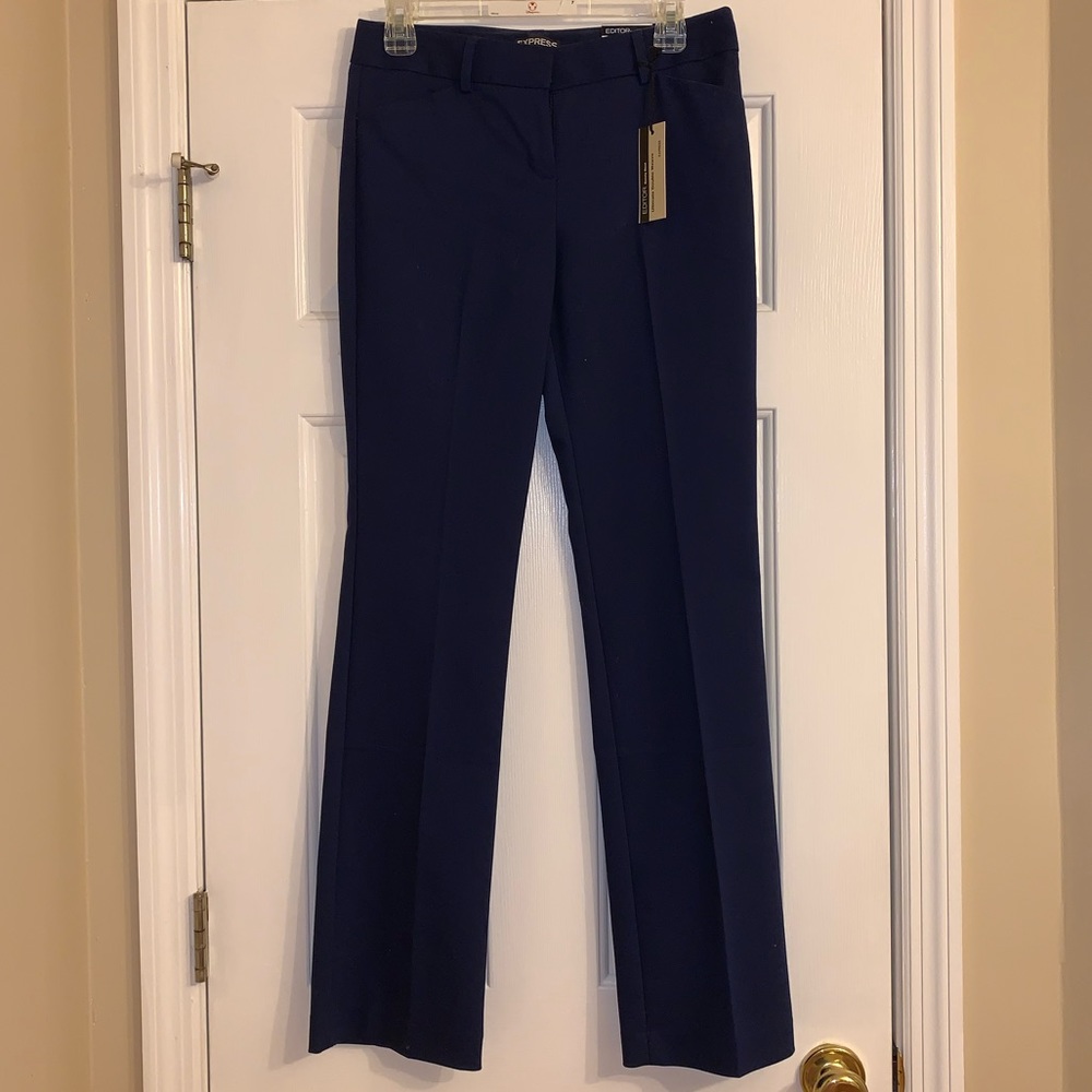 Express Double Weave Editor Barely Boot Blue Pant